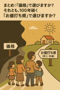 100年続くお値打ち感を考える家族