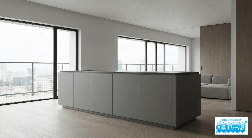 シンプルなスタイリッシュウ主婦があこがれるキッチン画像